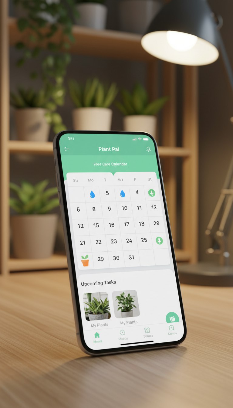Календарь ухода в приложении