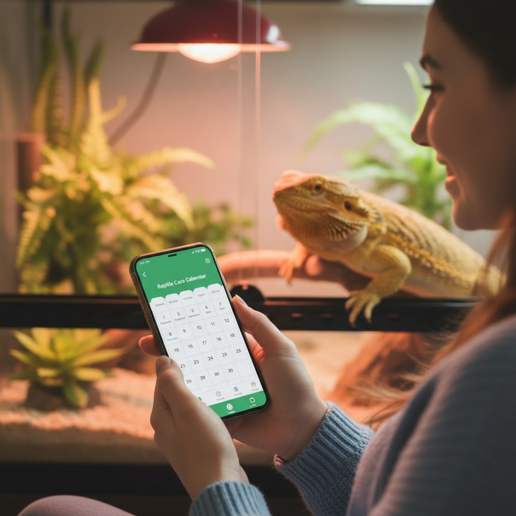 Календарь ухода за рептилией в приложении
